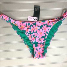 Wild Fable Low Rise High Leg Extra Cheeky Bikini Bottom Womens Large Pink NWT