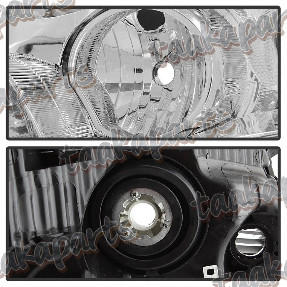 Par de montaje de faros para Honda Accord 2008-2012 carcasa cromada Foto 4 de 4