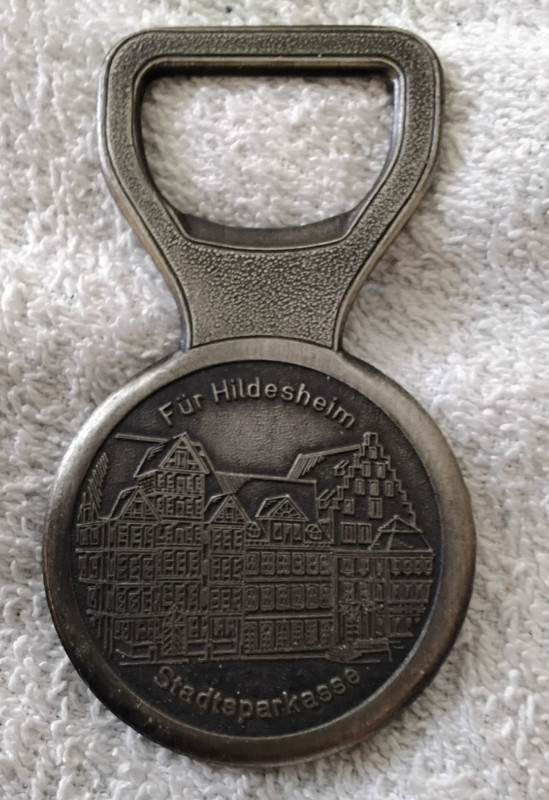 NEW VINTAGE BOTTLE OPENER   STADTSPARKASSE HILDESHEIM (GERMANY)