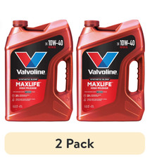 (2 pack) Valvoline MaxLife High Mileage 10W-40 Synthetic Blend Motor Oil 5 Quart 25.91 per gallon