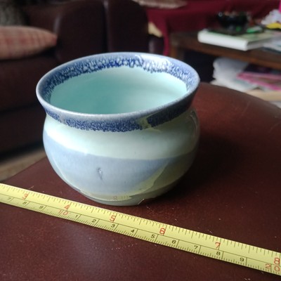 PHILIP GARDINER STEINGUT KERAMIK SCHALE/TOPF SCHÖN BLAU/GRÜN. 5,5 cm hoch.