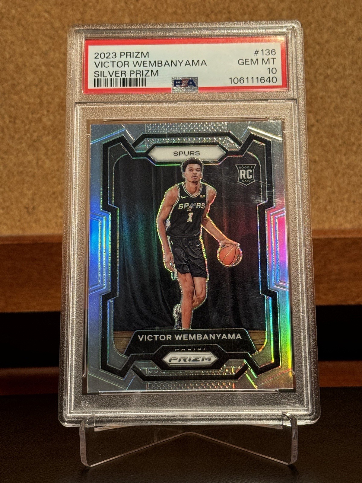 2023 Prizm Victor Wembanyama Silver Rookie PSA 10 Gem Mint Spurs #136 Rare SP RC