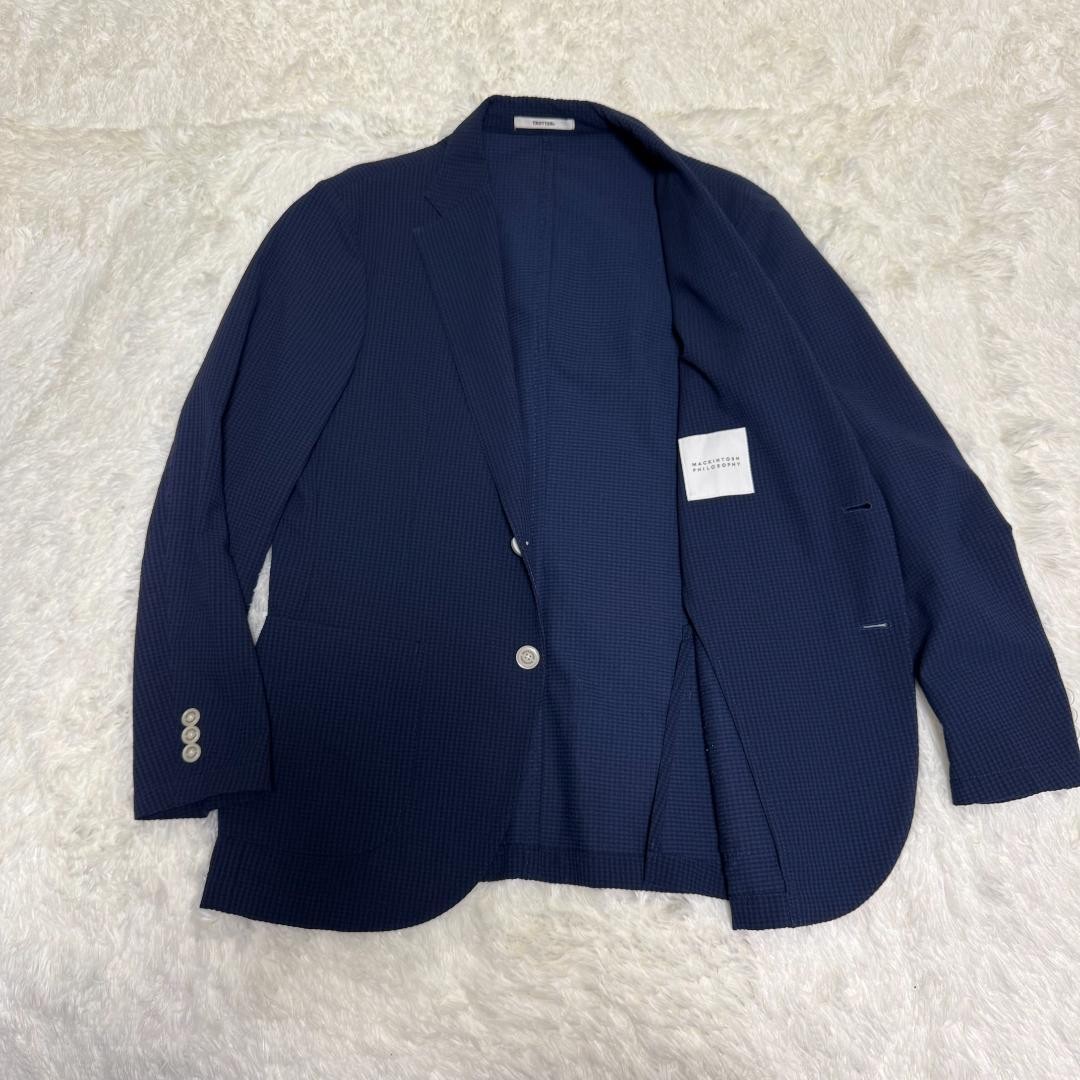 ジャケット・アウター MACKINTOSH PHILOSOPHY Mackintosh Philosophy Jacket Torotter Seersucker Navy