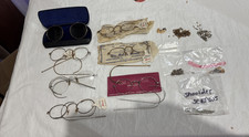Vintage 1930  s Eye Glasses RIMLESS Gold Fill Frames LOT Rare Villadium lot
