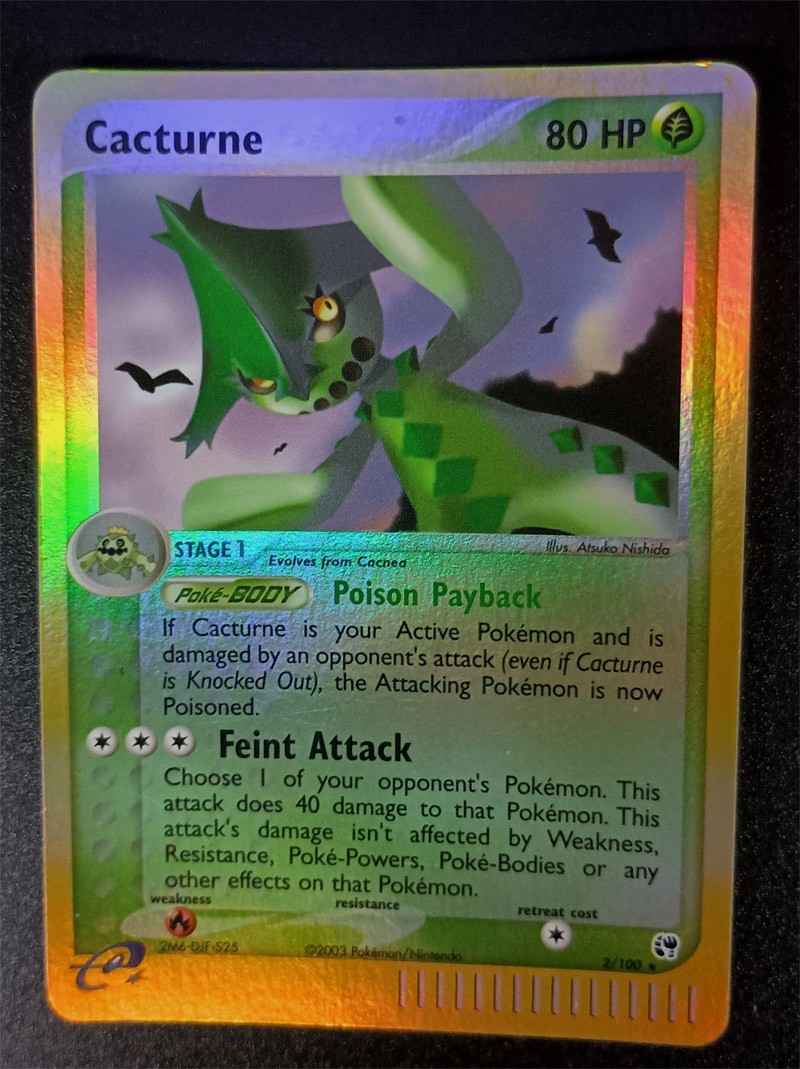 Cacturne 2/100 Reverse Holo Rare EX Sandstorm LP With Free eBay Shipping