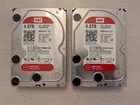 Lot of 2 Western Digital Red 4TB SATA NAS Hard Drives WD40EFRX - Only 5K Hours!