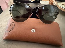 Ray-Ban RB3383 Aviator Sunglasses Black Metal Frame Tinted Lenses 63-13