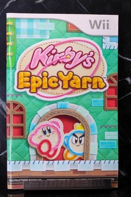 NO GAME- Kirby's Epic Yarn Authentic Instruction Book Manual NINTENDO WII