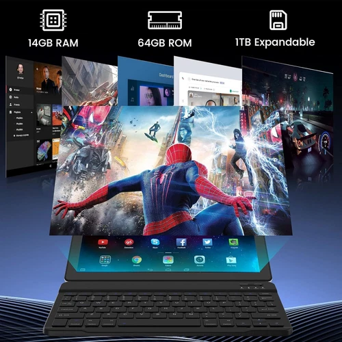 Tablet 11 Zoll Android 14 Tablets 14GB RAM + 128GB ROM (TF 1TB) mit Octa-Core - Bild 3 von 6
