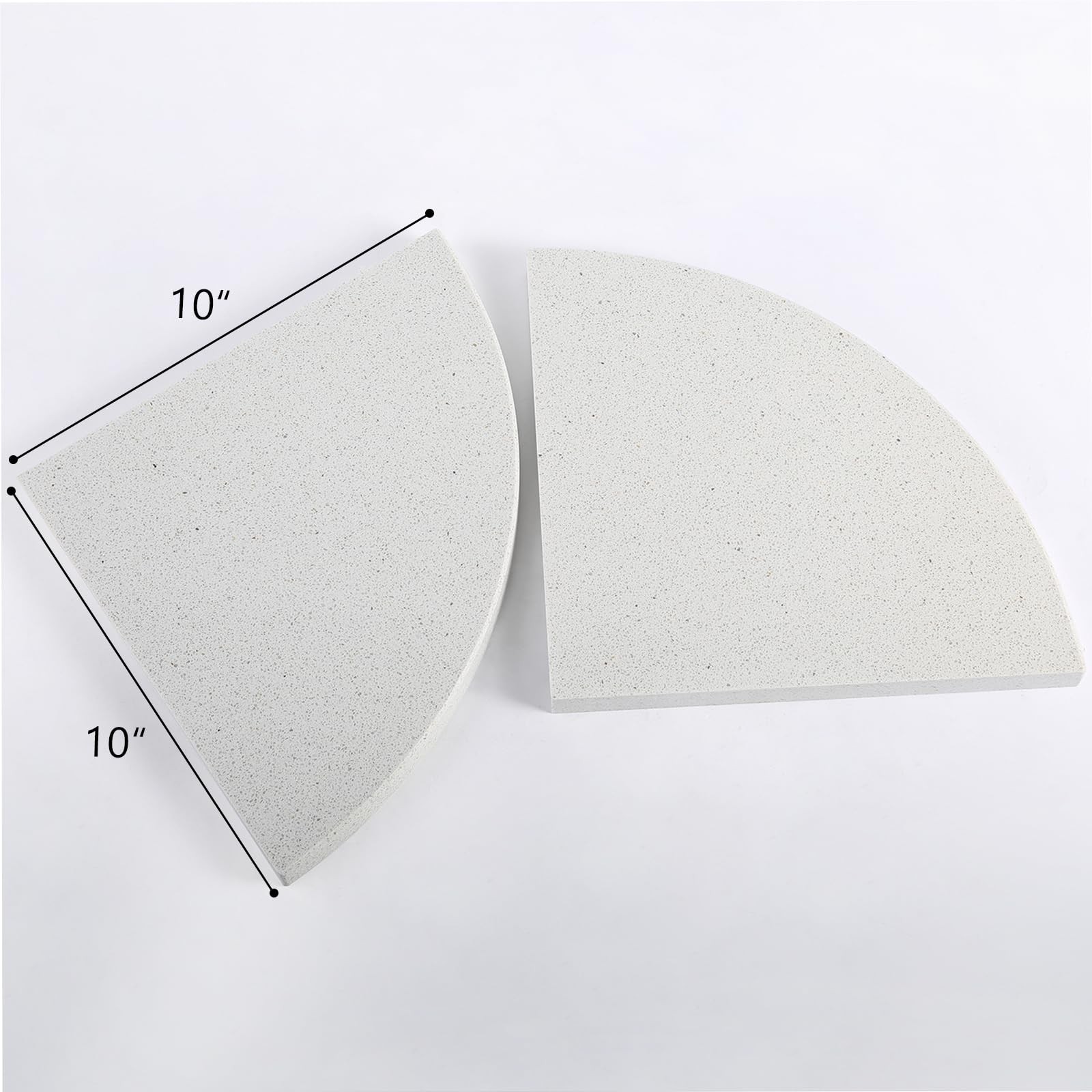 Italian Marble Corner Shower Shelf for Bathroom, 10'' Marble Corner Shelves f...