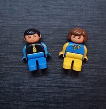 LEGO DUPLO VINTAGE - 2 FIGURE PERSONAGGI Omini Mamma e Papà Anni 80 - RARI