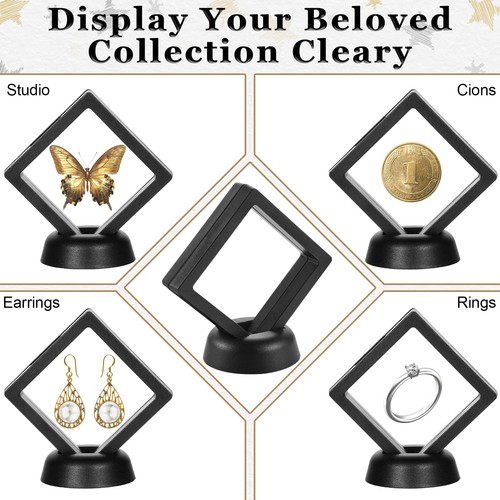 30 Stck. 3D Schwebende Vitrine, Transparente PE-Folie Schmuck Aufbewahrungsbox, Coi... - Bild 4 von 8