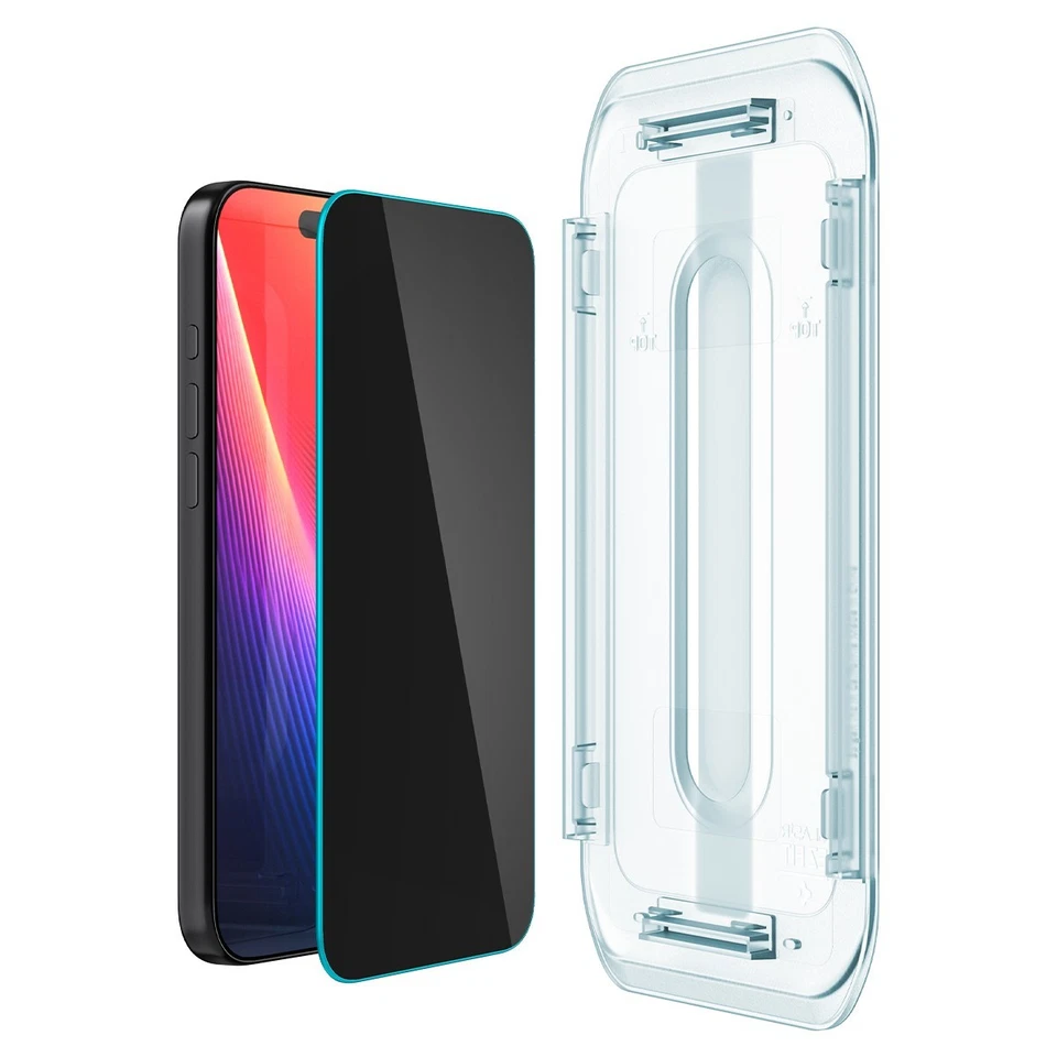 Pantalla de privacidad para iPhone 17 Pro Max / Pro / 17 | Spigen [GLAS.tR EZFIT] Foto 3 de 4
