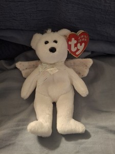 Ty Jingle Beanie Baby Herald The Angel Bear 5” Plush Ornament with Tags