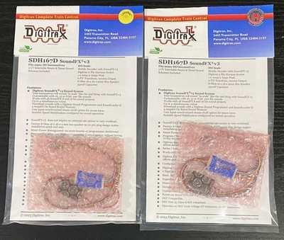 Digitrax SDH167D Series 7 DCC Sound Decoder + Speaker 2-Pack HO Scale