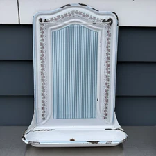 Vintage Sphinx Elite Enamel Utensil Rack Czech French Kitchen Decor Art Deco