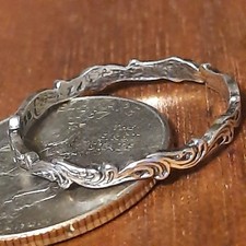 Vintage Sterling Silver PZ Israel Wave Design Ring Size 10.1  Unique Pattern