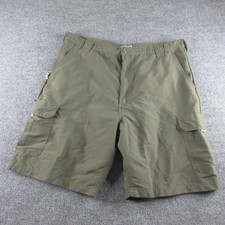 Wrangler ATG All Terrain Gear Cargo Shorts Mens 40 Green 10" Inseam Nylon Hiking