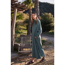Free People FP Beach Georgie Lounge Oversized Midi Dress in Green Size M NWOT