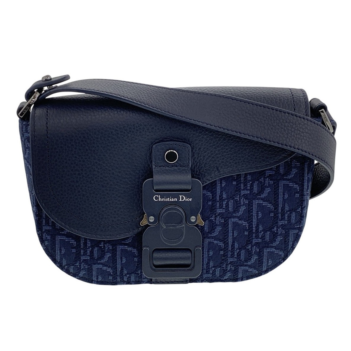 Dior Oblique saddle Mini Bag Shoulder Bag 2ADCA435YKS Navy Used