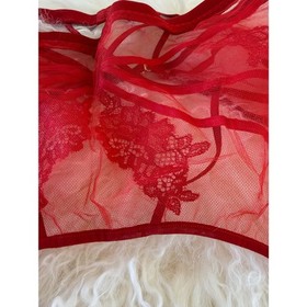 Agent Provocateur Demelza Red Lace Suspender Garter Belt AP 4 M L Nwot Rare