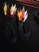 6Ft RCA Composite AV Cable Audio Video Cord TV DVD VCR Retro Gaming PAIR