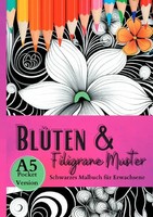 "Schwarzes Malbuch FüR Erwachsene \"BlüTen & Filigrane Muster\" | MalbüCher | Buch"