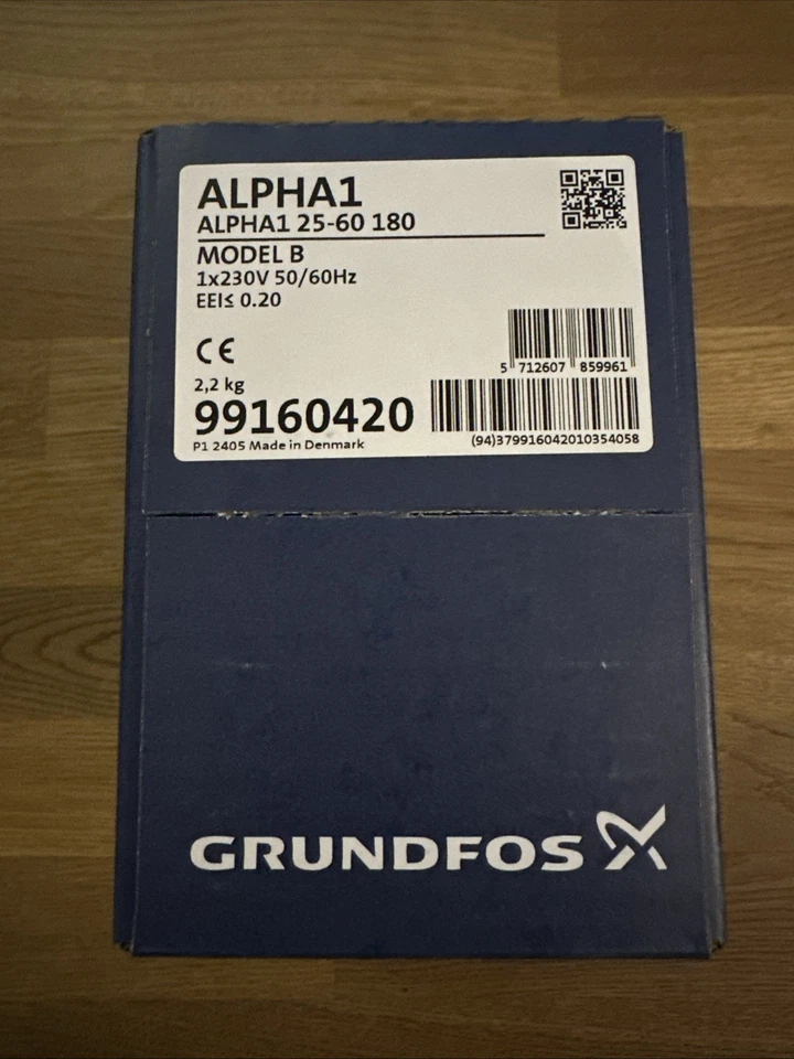 Grundfos ALPHA1 25-60 180 Nassläufer-Umwälzpumpe (99160420) - Bild 2 von 2