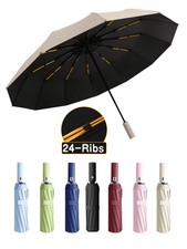 12 bone double keel black glue fully automatic umbrella, thick and durable keel