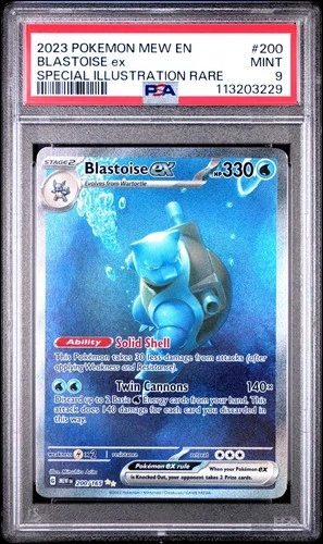 2023 POKEMON MEW EN-151 SPECIAL ILLUSTRATION RARE #200 BLASTOISE EX PSA 9