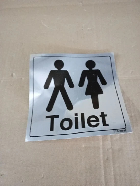 V Safety General Door Gents Ladies Toilet Sign 150x150mm Self Adhesive