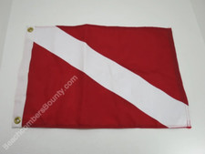 Used 12 inch x 17 inch Taylor Nylon Flag Diver Down -(C2.5B2907)