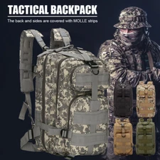 30L Military Tactical Backpack Large Army Assault Pack Molle Bugout Bag Rucksack