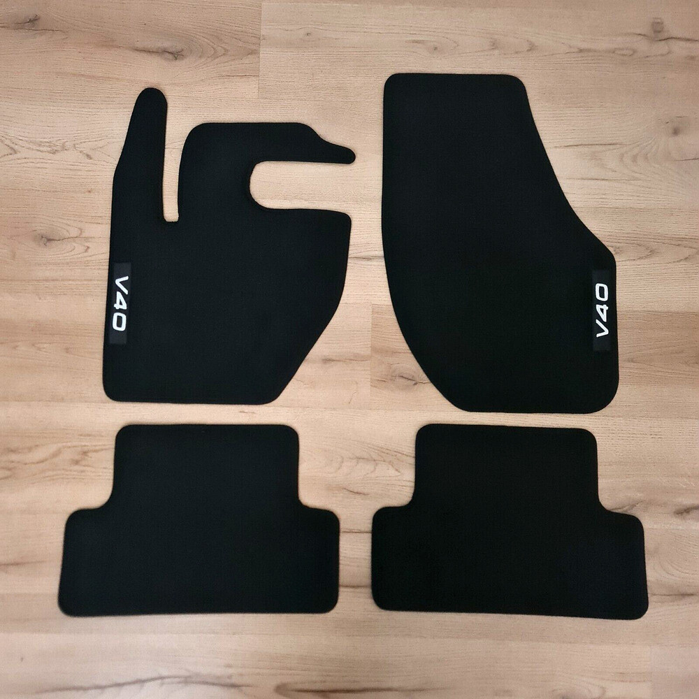 Volvo S40 Velour Waterproof Black Car Floor Mats Auto Liners