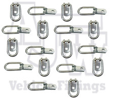 18 x Small Zinc Plated Tie Down Lashing Ring for Horsebox, Trailer, Van, Truck
