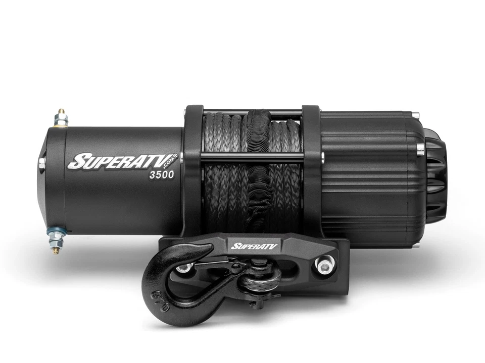 SuperATV Heavy Duty 3500 Lb. Synthetic Rope ATV UTV Winch - With Wireless Remote - Image 2 of 4