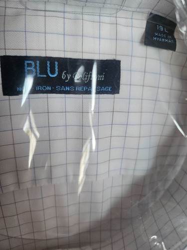 Lotto magliette a quadri manica lunga TAGLIA 19L BLU BY POLIFRONI (NUOVE) #565 - Foto 2 di 2