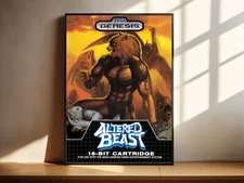 Retro Altered Beast Poster – 16-Bit Sega Genesis Art for Gamers