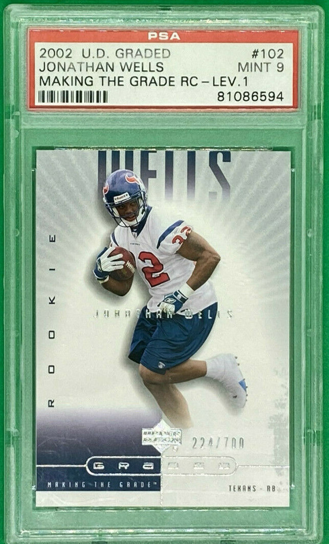 Jonathan Wells Upper Deck Graded #102 Making the Grade RC-Lev.1