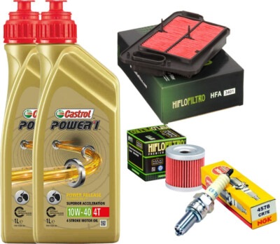 SUZUKI BURGMAN 400 2007 2017 INSPEKTIONSPAKET KATROL 10W40 LUFTFILTER ÖL KERZE