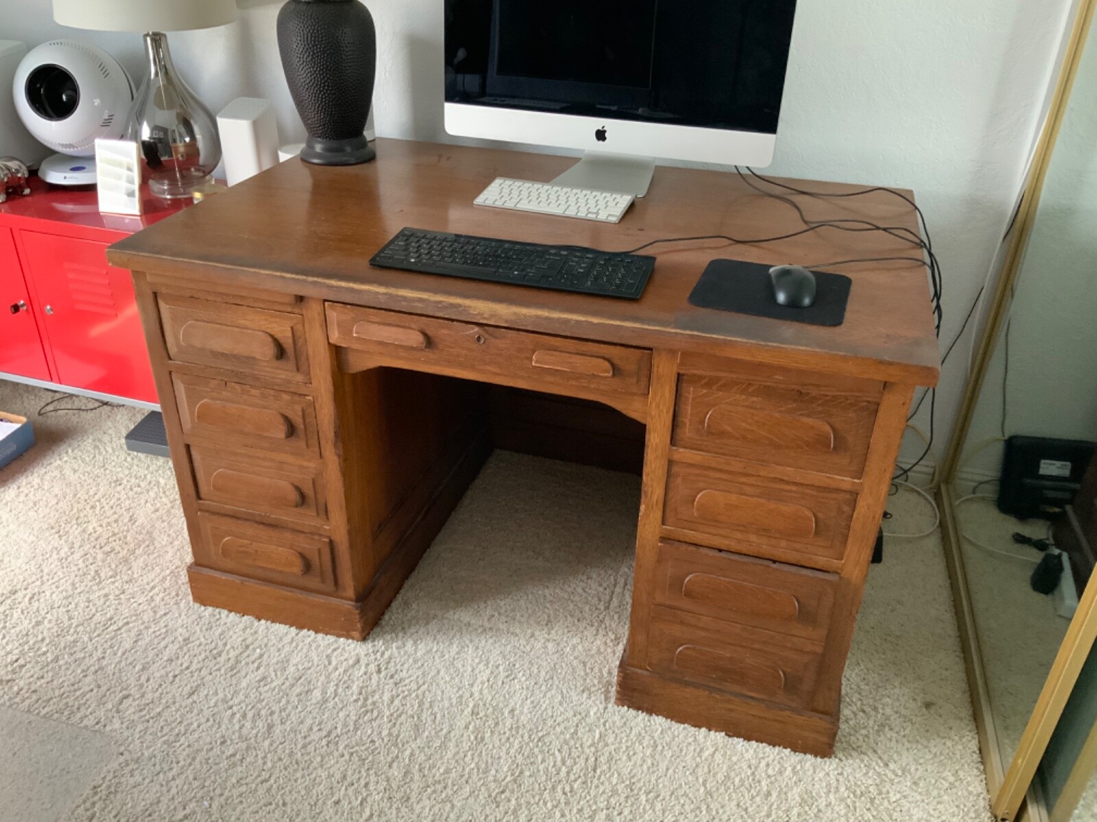 Antique oak desk eBay