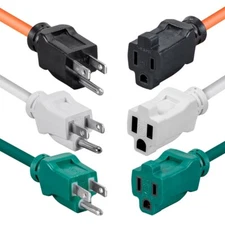 12ft to 100ft 16/3 Gauge Outdoor Power Extension Cable Extender Cord NEMA 5-15