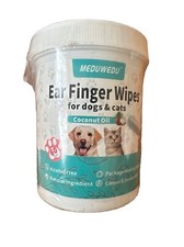 Ear Cleaner Finger Wipes 60 Counts, Dog Ear Cleaner, Grooming Kit Care for Dogs