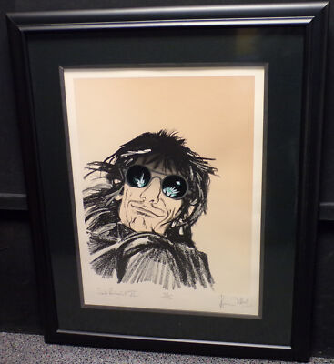 Ron Ronnie Wood Self Portrait II, Hand Signed Artwork, LE Framed