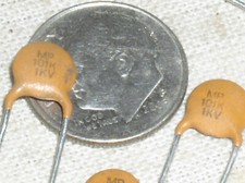 5 .0001 UF MFD 100PF 100 PF 1000V 1KV 101k 10 CERAMIC DISC DISK CAPACITOR USA