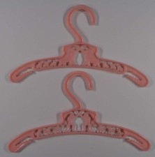 Pair of Vintage Pink Imperial Plastics Child's Children Clothes Hangers