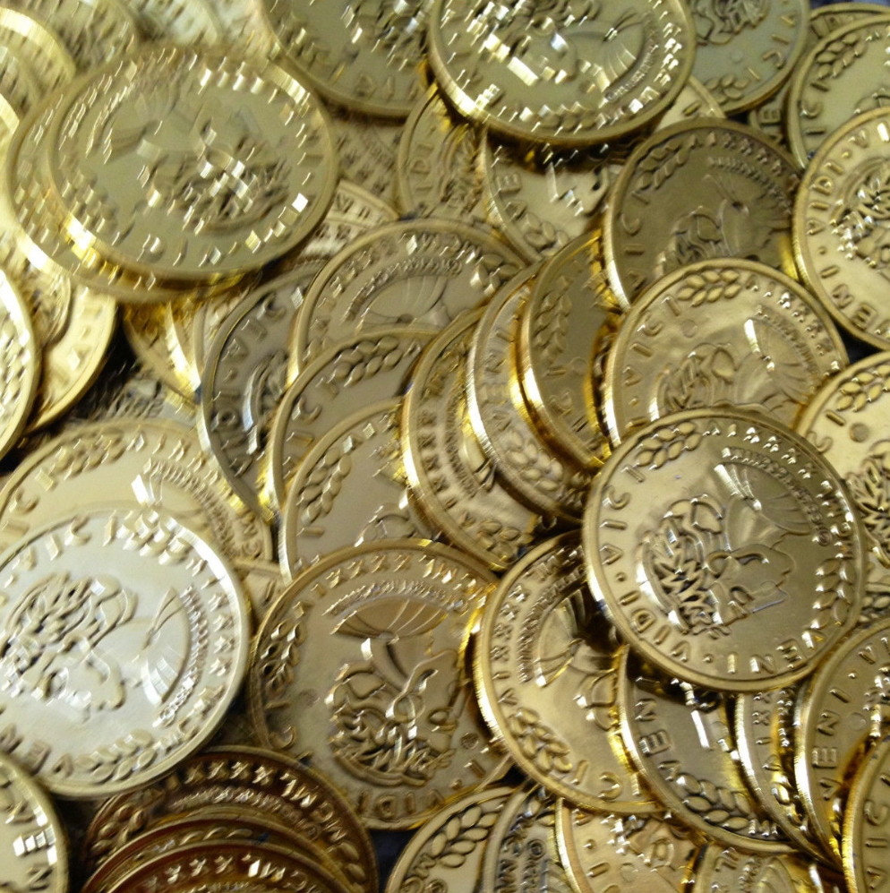 1008 Plastic Pirate Gold Play Toy Coins Birthday Party Favors Pinata Money  Coin | eBay