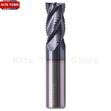 4 Flute 3/4" x 1-1/2" x 4" Solid Carbide Roughing End Mill - ALCrSiN Coated