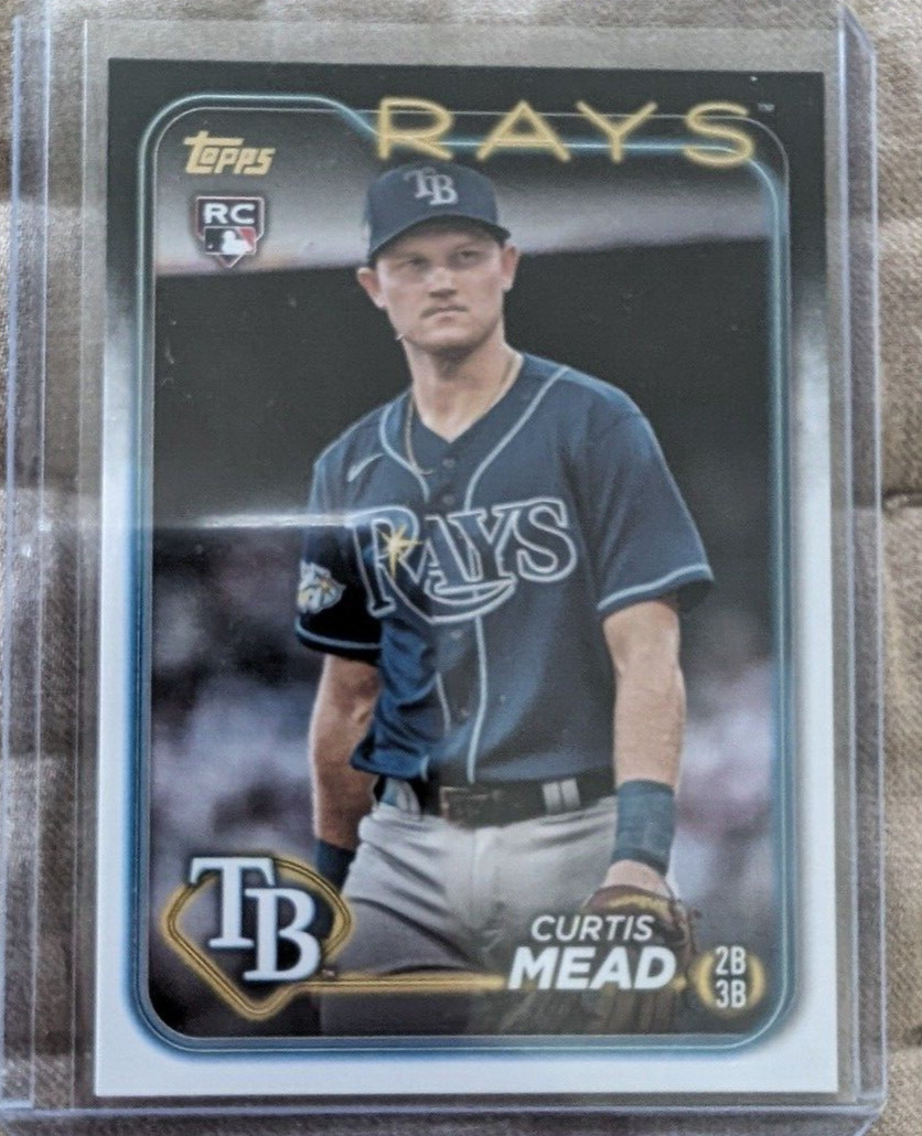 2024 Topps Series 1 CURTIS MEAD Golden Mirror VARIATION SSP Rays #82 Rookie