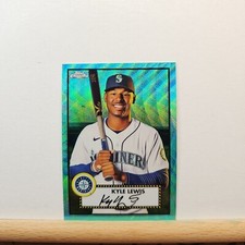 2021 TOPPS Platinum Baseball Kyle Lewis base AQUA WAVE Refractor card # 189